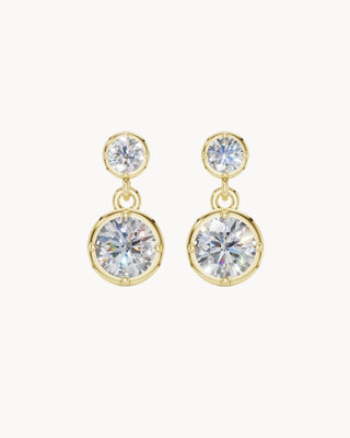 DROPLET No. 1 | Bezel Diamond Drops in Round