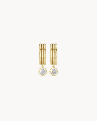 TRIO No. 1 | Triple Layer Hoops With Diamonds