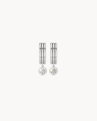 TRIO No. 1 | Triple Layer Hoops With Diamonds