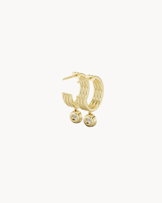 TRIO No. 1 | Triple Layer Hoops With Diamonds