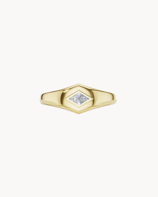 ALEX No. 1 | Lozenge Cut Diamond Signet Bezel Ring