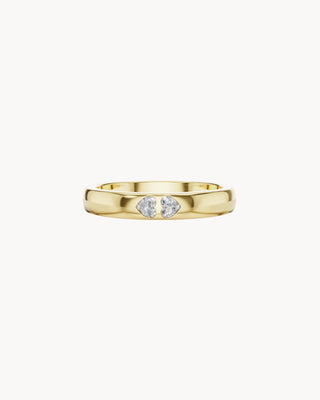 NINA No. 3 | Double Heart Diamond Band