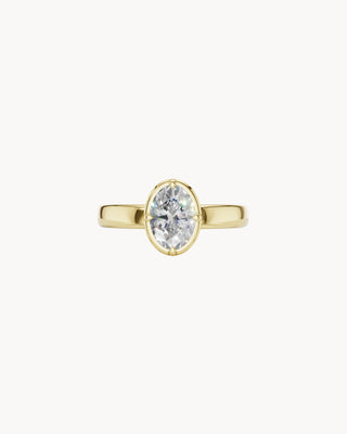 BUTTON No. 1  | Button Back Bezel Engagement Ring