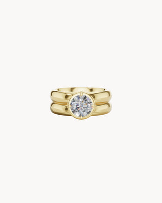 ANNA No. 1 | Chunky Double Band Diamond Ring