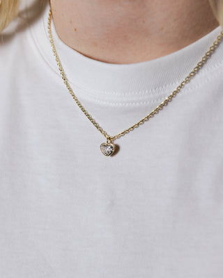 NINA No. 1 | Bezel Heart Diamond Pendant Necklace