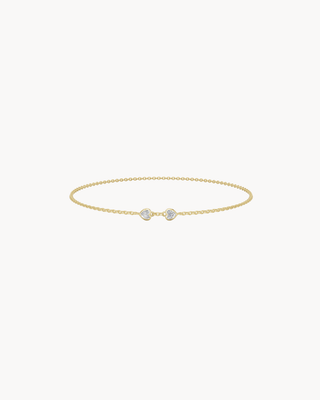 NINA No. 2 | Bezel Heart Diamond Station Bracelet