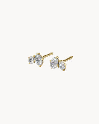 DUO No. 1 | Oval Diamond Toi et Moi Studs