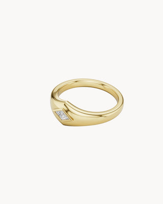 ALEX No. 1 | Lozenge Cut Diamond Signet Bezel Ring