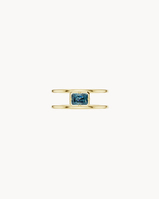 ELLIE No. 1 | Double Band Floating Gemstone Ring