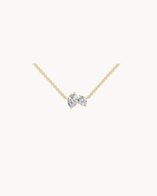 DUO No. 2 | Oval Diamond Toi et Moi Pendant Necklace