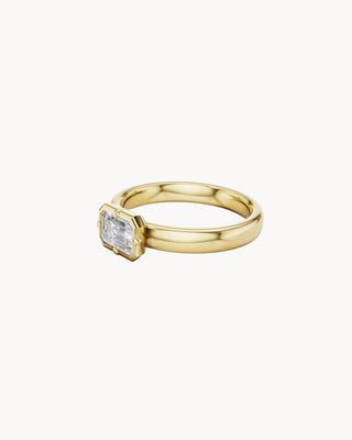 BUTTON No. 2  | East-West Button Back Bezel Engagement Ring
