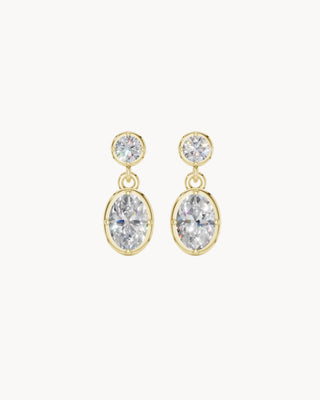 DROPLET No. 2 | Bezel Diamond Drops in Oval