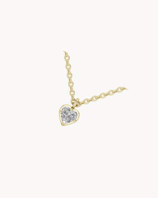 NINA No. 1 | Bezel Heart Diamond Pendant Necklace