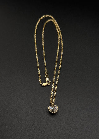 NINA No. 1 | Bezel Heart Diamond Pendant Necklace