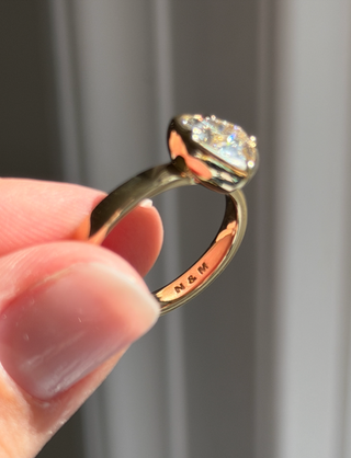 BUTTON No. 1  | Button Back Bezel Engagement Ring